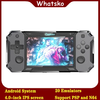 

Whatsko RS 3128 Android Open Source System handheld game console 4.0 inch screen Double arcade retro Handheld Game Console