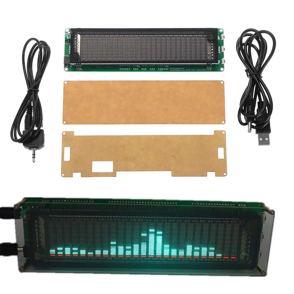 DIY AK2515 VFD набор индикаторов музыкального спектра звуковых частот 15 уровень VU метр экран усилитель дисплея доска часы Регулируемый