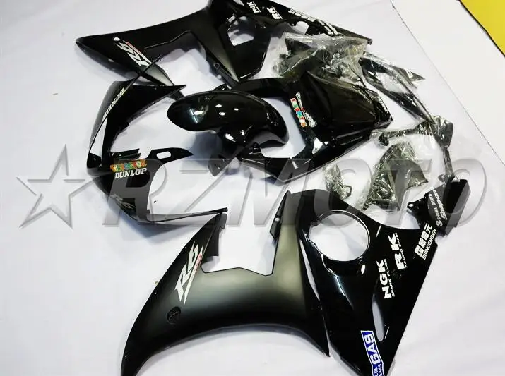 3 бесплатные подарки ABS обтекатель двигателя комплект подходит для YAMAHA YZF-R6 2003 2004 2005 R6 03 04 05 Полный обтекатели на заказ черный