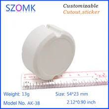 4 шт., 54*23 мм маленький круглый пластиковый светодиодный Корпус для установки электроники корпус пластиковый блок питания светодиодный коммутационная коробка корпус