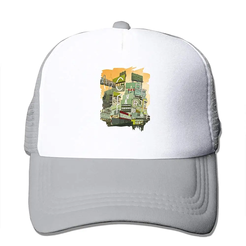 TSDFCArcade Fire милый логотип музыкальной группы Дальнобойщик шляпа бейсбольная Кепка Сетка Черная кепка для подростков и взрослых