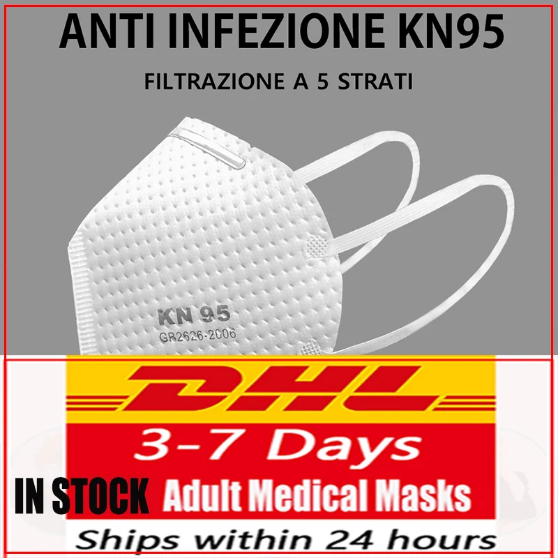 

Certified Fast Delivery KN95 Dustproof Anti-fog And Breathable Face Masks N95 Mask 95% Filtration Features as