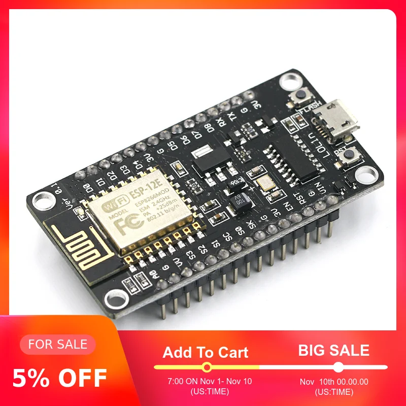 Беспроводной модуль NodeMcu v3 CH340 Lua wifi Интернет вещей макетная плата ESP8266 с pcb антенной и usb портом для Arduino