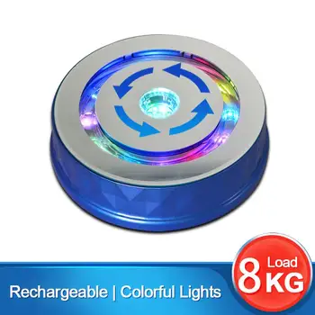 

8KG Load-bearing Photography Photo Studio Speed Adjustable Rotating Jewelry Display 360 Degree Electric Colorful Flash Turntable