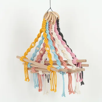 

Boho Decor Paper Towel Roll Paper Macrame Storage Rack Tapestry Wall Hanging Ins Macrame Hand-woven Rope Wall Decoration