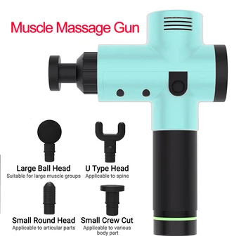 

Massage Gun LED Touch Screen Muscle 3600r/min Body Massager Electric Vibrating Therapy Guns Relax Muscle Massager with 4 Heads