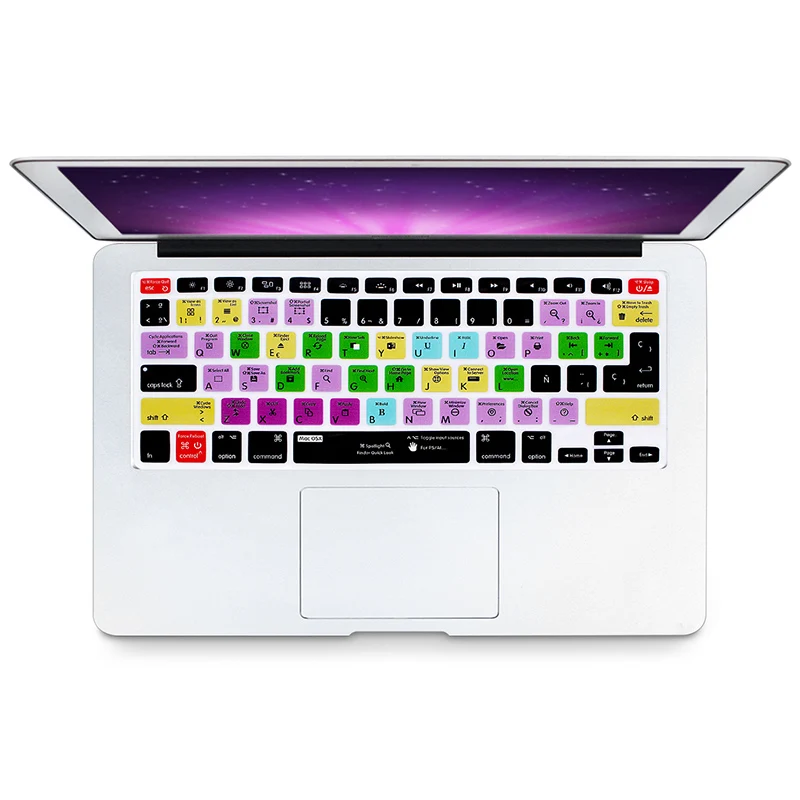 Чехол HRH для клавиатуры Mac OSX функциональная силиконовая оболочка с клавишами