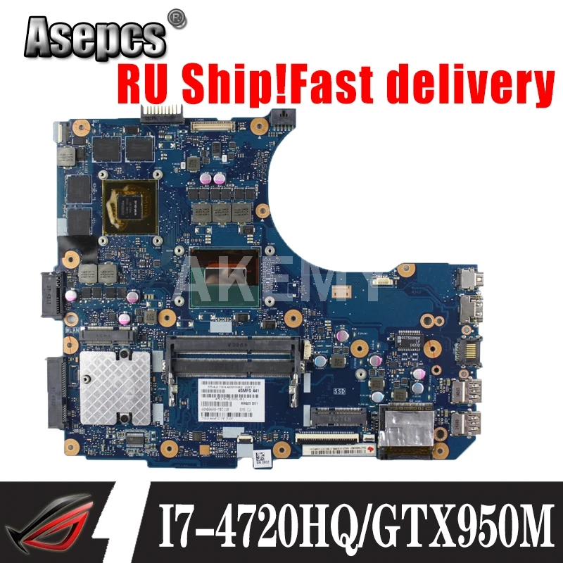 Материнская плата N551JX MB._/i7 4720HQ /AS GTX 950M для Asus N551JW N551JB N551JQ ноутбука|Материнские