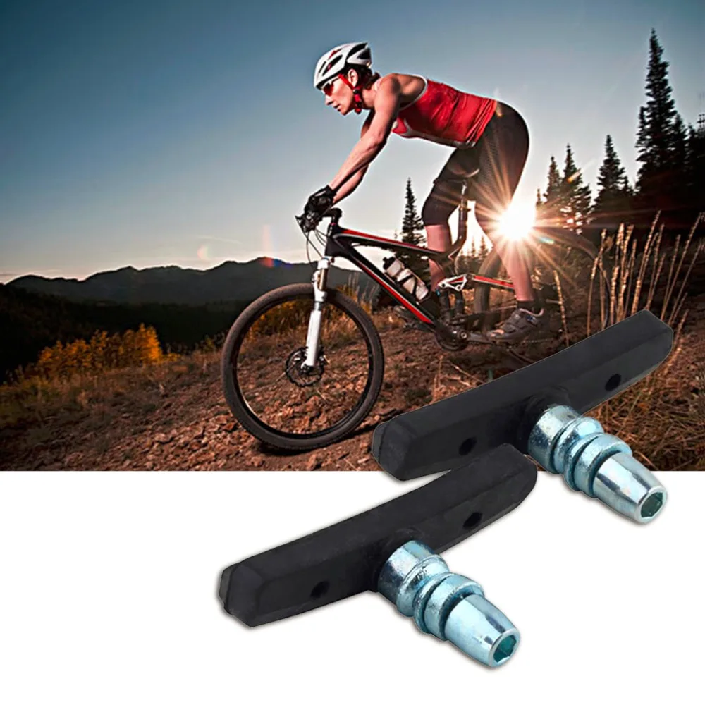1Pair Cyling Mountain Bike Road Bicycle Brake Holder Pads Shoes Blocks Black Bike Brake Pad wholesale Best Seller 2018 Hot