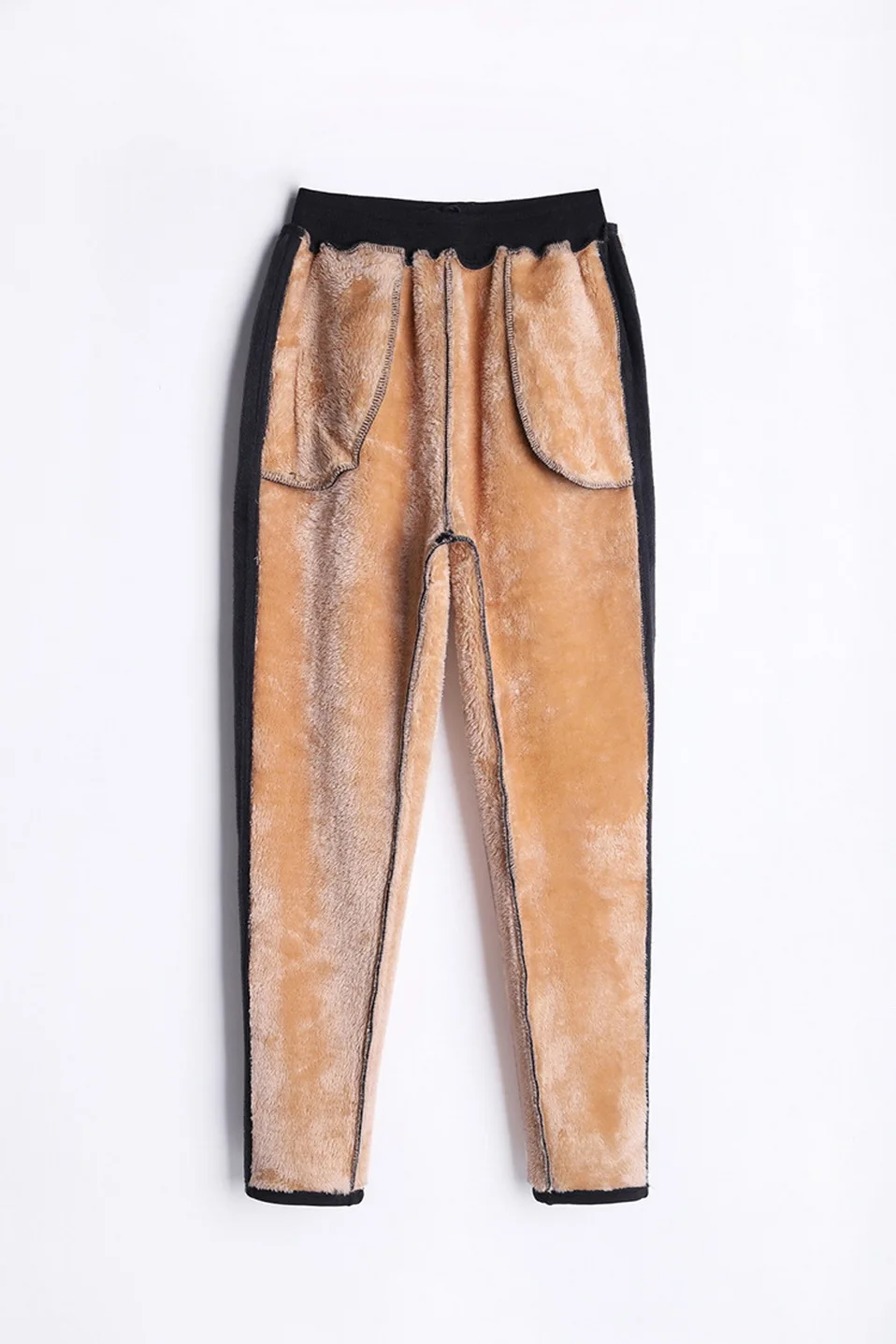 JORSEA женские джоггеры зимние теплые штаны в полоску флисовые шаровары свободные женские толстые мягкие бархатные теплые брюки уличная одежда 5XL