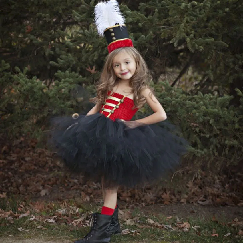 

Halloween Costume for Girls Anime Red Dress Cosplay Europe British Royal Guard Girls Little Soldier Children's Day Clothing