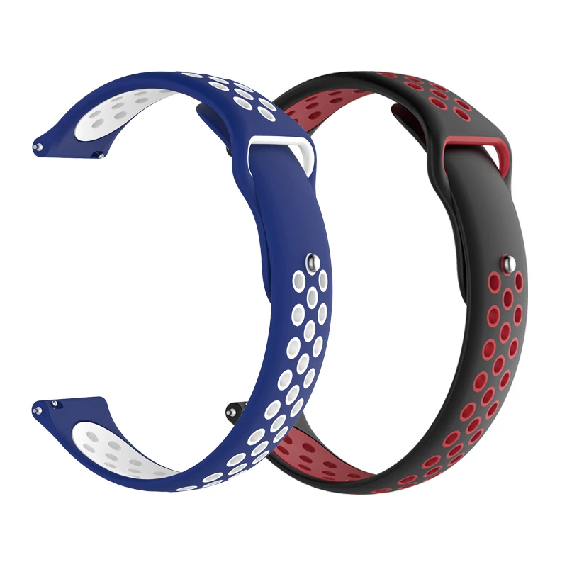 2 шт./упак. силиконовый ремешок для часов для Huami Amazfit Stratos 2 Pace браслет для Amazfit GTR 42 мм 47 мм ремешок Gts ремешок для часов - Цвет: 07