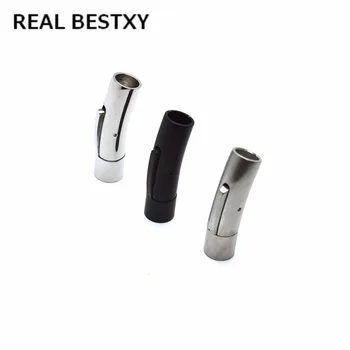 

10pcs/lot custom logo hole:6mm Stainless Steel Clasps Press Open Buckles Stainless Steel Clasps for Bracelets Necklace Jewelry