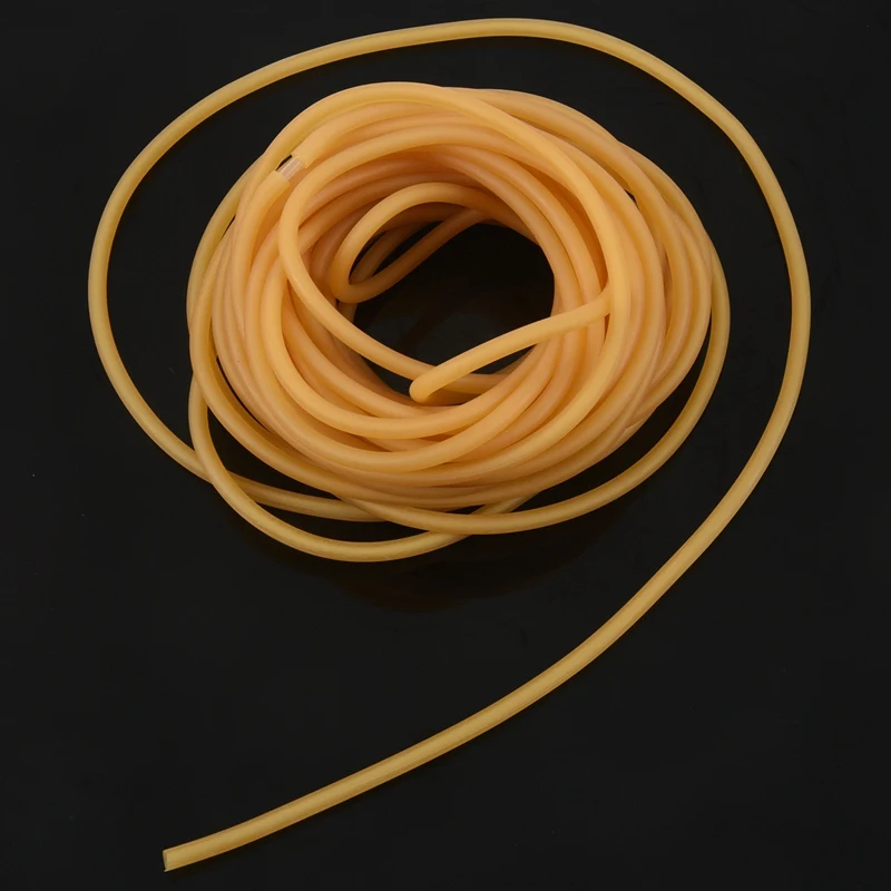Натуральный латексный каучук Хирургическая лента трубка эластичная 2x5 мм желтый Размер: 10 м
