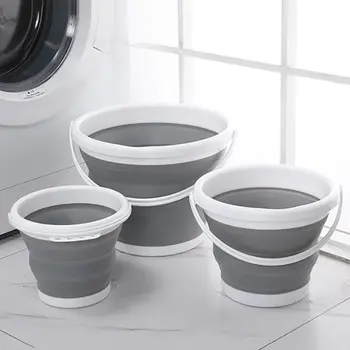 

Silicone Folding Bucket for Fishing Promotion Folding Bucket Car Wash Outdoor Fishing Round Square Camp Room Bucket 1.5L - 10L