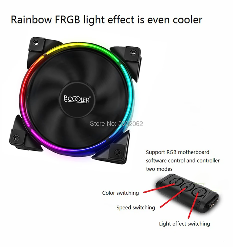 Pccooler GI-AH360C AH280C cpu кулер для воды 120 мм HALO вентилятор RGB для AMD AM4 AM3 intel 2011 2066 115X cpu Радиатор жидкого охлаждения