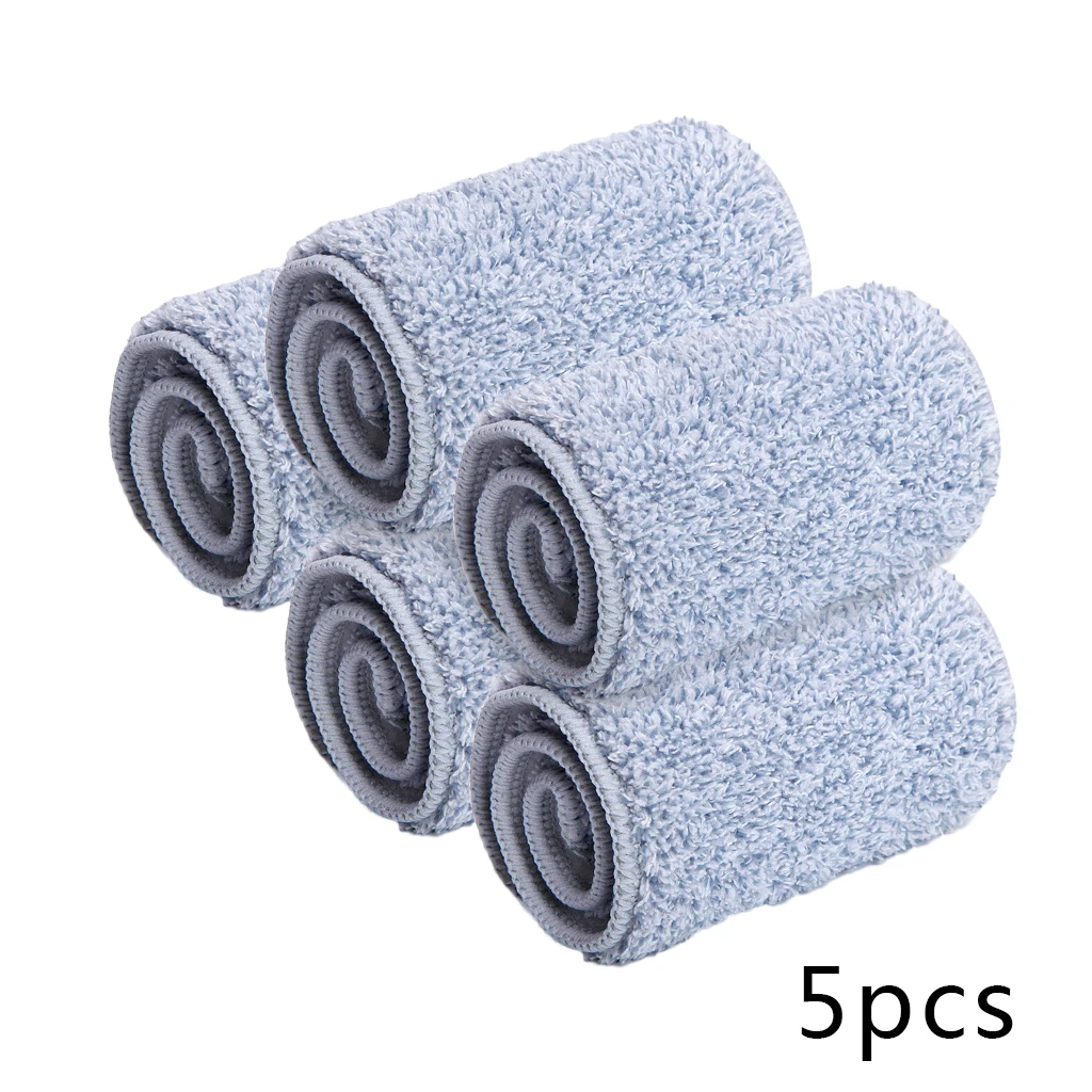 5pcs mop cloth Обувь на плоской подошве резиновые спрей Швабра свободной рукой отжимная из нержавеющей стали, для швабр с ведром спин уборка Швабра из микрофибры дома Кухня чистить полы - Цвет: 5pcs mop cloth