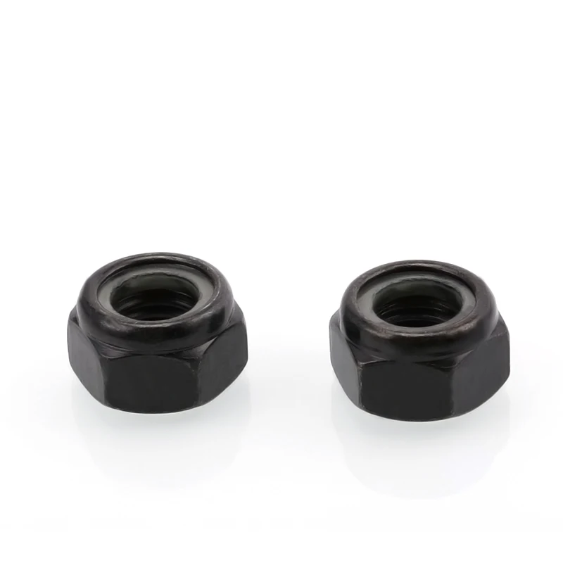 

Black Steel Nylon Lock Nut Metric Thread Hex Insert Nutsert Self-locking Nylock Locknut M2 M2.5 M3 M4 M5 M6 M8 M10 M12