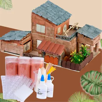 

1/16 Miniature Simulation Brick DIY Kit Sand Table Diorama Landscape Scenery