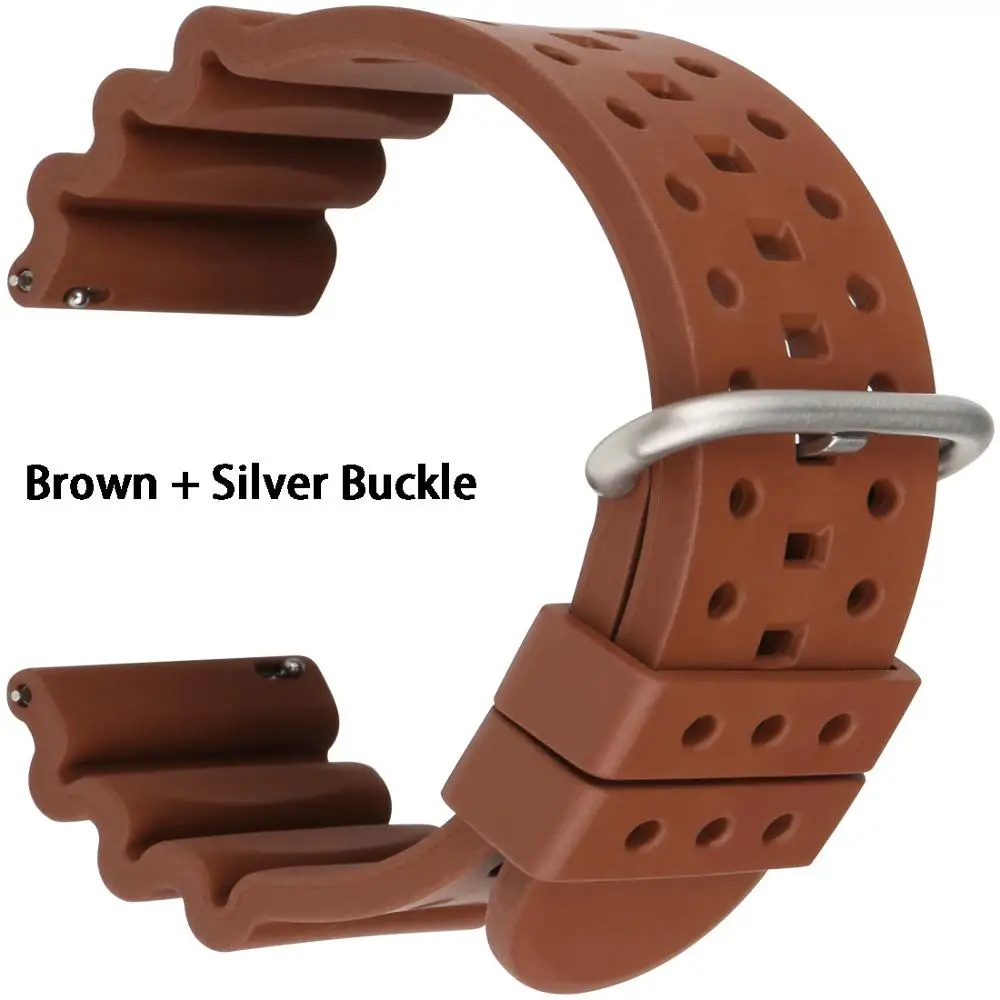 Vibrant Orange Sport Watch Strap - Quick Release Rubber Band Bracelet