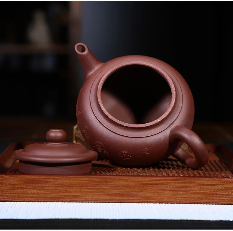 Lettering Yixing Clay Teapot Manufacturers Wholesale Consignment Handmade Teapot Sets Customizable Gift Manufacturers Direct Sel