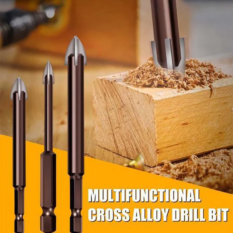 5Pcs Cross Triangle Drill Bit Universal Drilling Tool CNC Polished