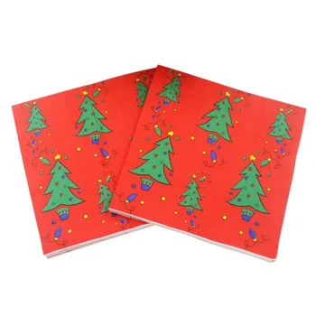 

20 pieces of 33x33cm Christmas decoration printed tissue paper party paper Christmas tree Christmas Pendant