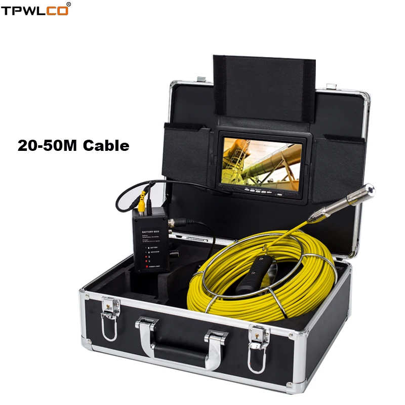 

Industrial Drain Sewer Inspection System 8GB SD Card With DVR 7inch LCD 20-50m Cable 23mm Endoscope Video Camera Waterproof Len