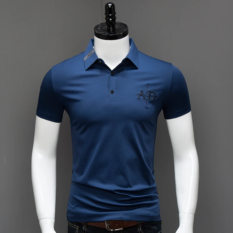 

Summer Men Polo Men Short Sleeve Polo Shirt Embroidery Polos New Clothing Casual Fashion Pure Cotton Men Tops
