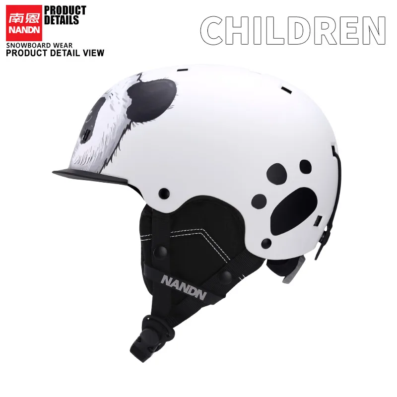 Nandn-子供用スキー安全ヘルメット、暖かく、通気性、スケート、乗馬用