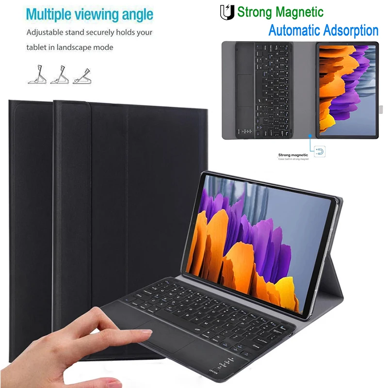 

Keyboard Case For Samsung Galaxy Tab S7 Plus S7+ SM-T970 SM-T976B 12.4 inch Leathe Cover for S7 Plus T970 T975 Touchpad Keyboard