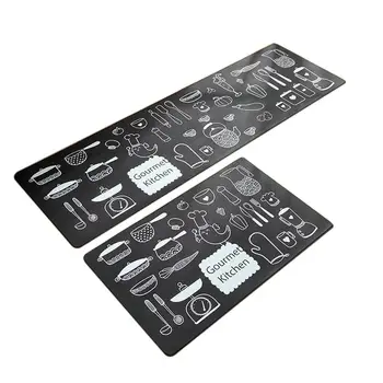 

Non-Slip Kitchen Mat Rubber Backing Doormat Runner Rug Set, Cozinha Design Resistant Waterproof Kitchen Mat Anti-Fatigue Mattres