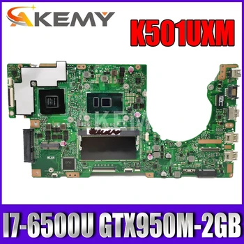 شراءAkemy جديد! K501UXM اللوحة لابتوب Asus K501UW K501UXM K501UQ اللوحة الأصلية DDR4 4G-RAM I7-6500U GTX950M-2GB