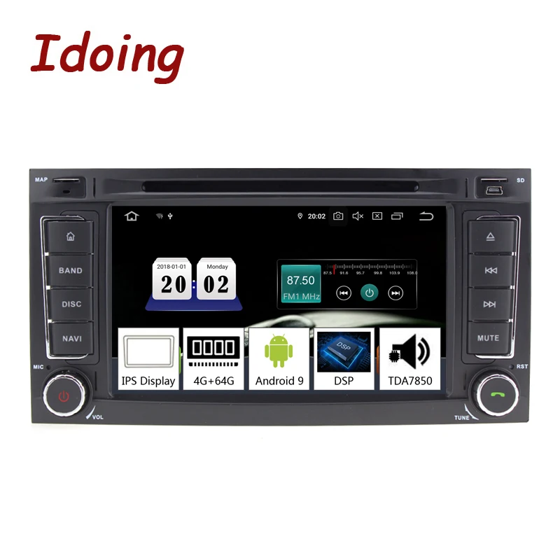 Автомагнитола Idoing 2 din на Android 9 0 с 7 дюймовым дисплеем восьмиядерным процессором