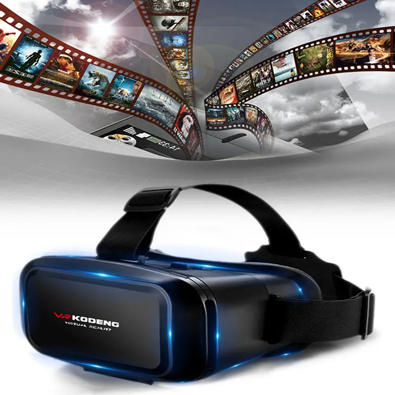 VR гарнитура очки асферическая линза Путешествия Портативные Очки виртуальной реальности мобильный телефон KODENG 3D VR очки на голову фильмы