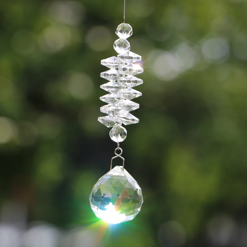 

1PCS Crystal Ball Suncatcher Chakra Chandelier Pendant Decor Rainbow Maker Hanging Window Ornaments