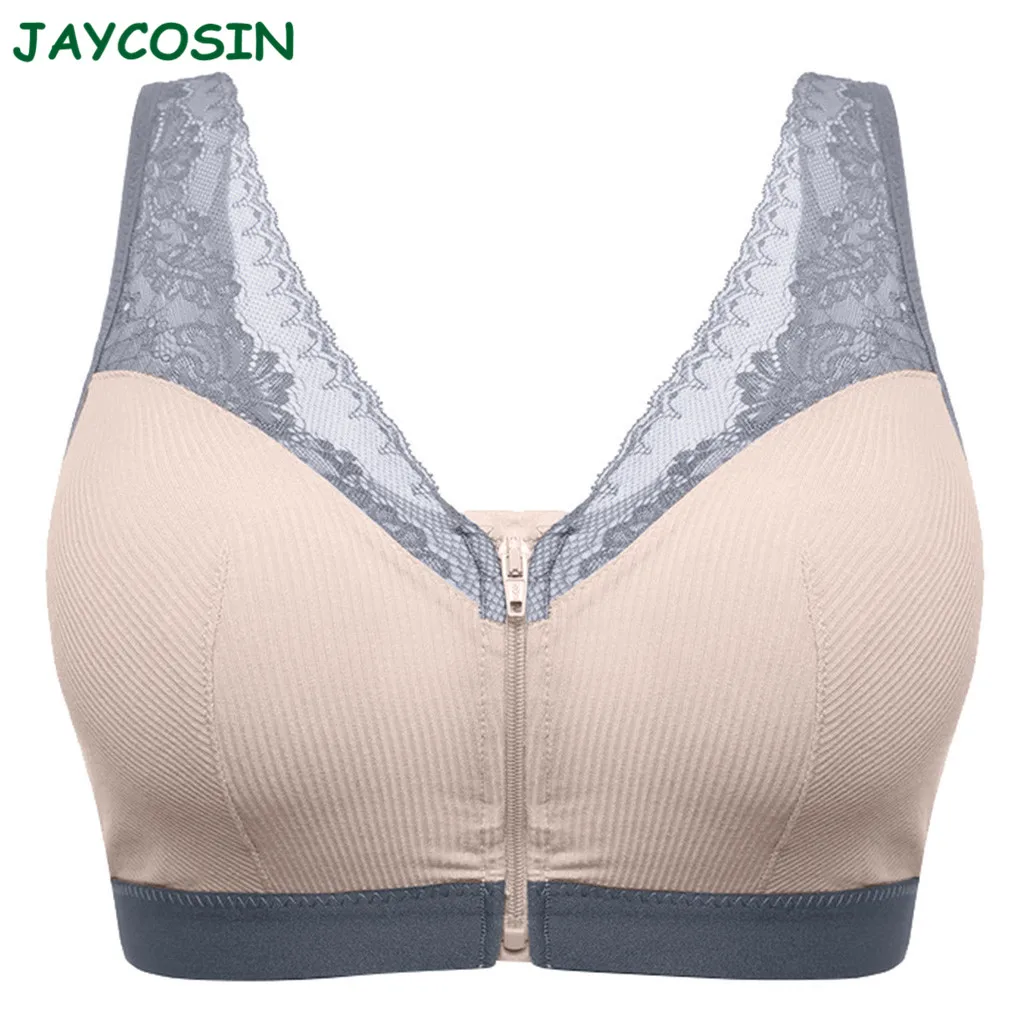 JAYCOSIN Clothes Women Bra Set Adjustable Zero-Pressure Support Front Zipper Support Breast Best Bra Sexy Bras For Women 1210