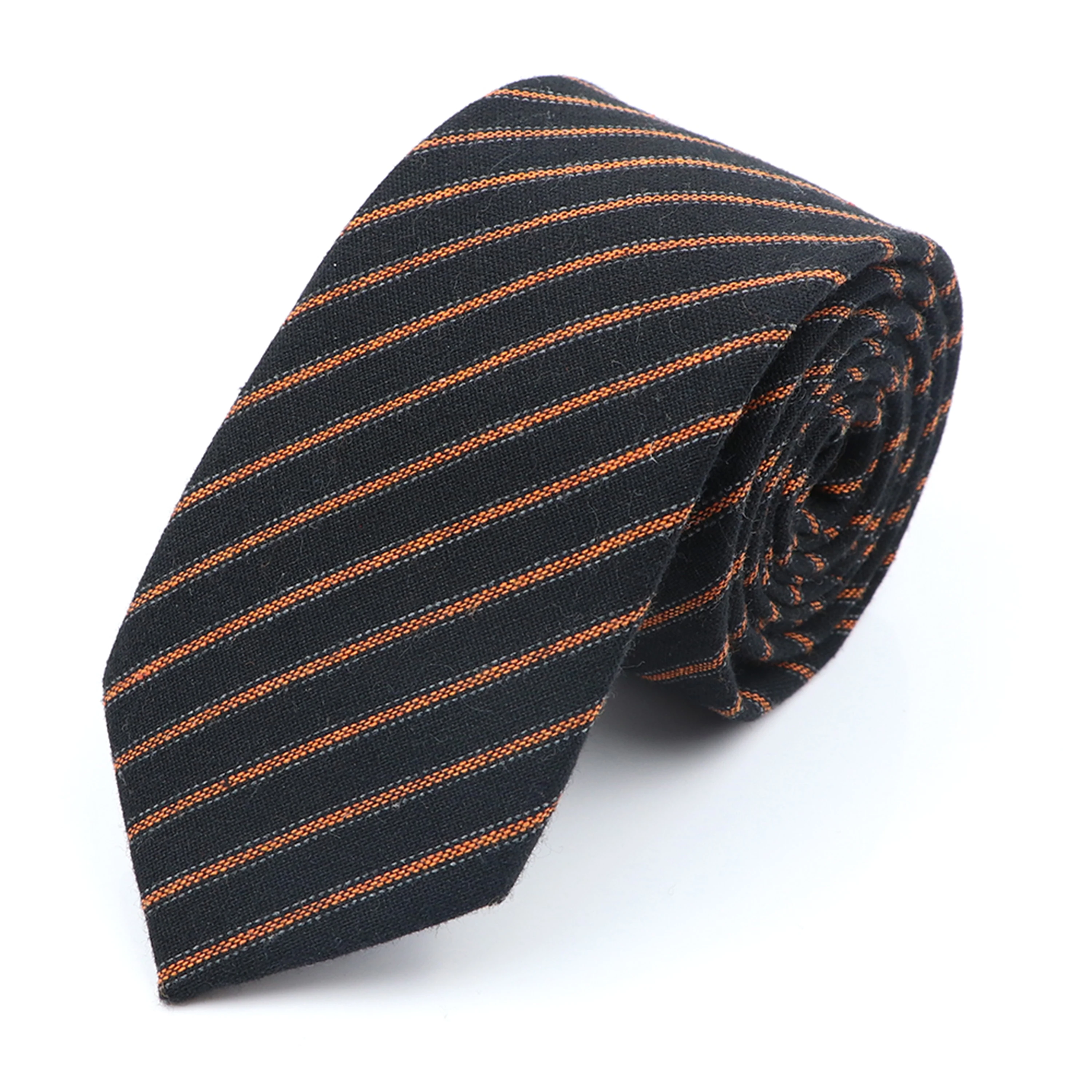 Cotton Wool Men Ties 6CM Classic Handmade Skinny Thick Striped Solid Color Necktie Narrow Collar Slim Cashmere Tuxedo Tie