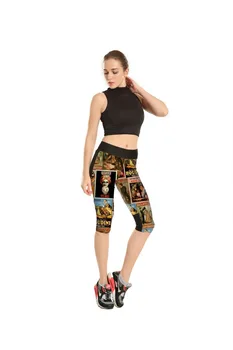 

Push Up Colorful Letters Pattern Printing Spring Summer Casual Polyester Ladies Leggings Women Sportswear High Waist Leggings