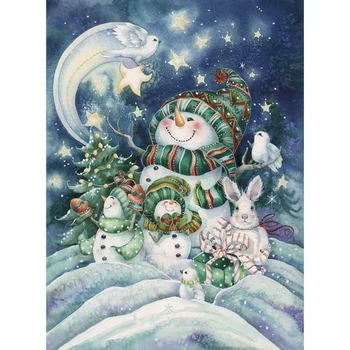 

DIY Full Drill Diamond Painting Christmas Gift Snowman Animal Cross Stitch Craft Kit