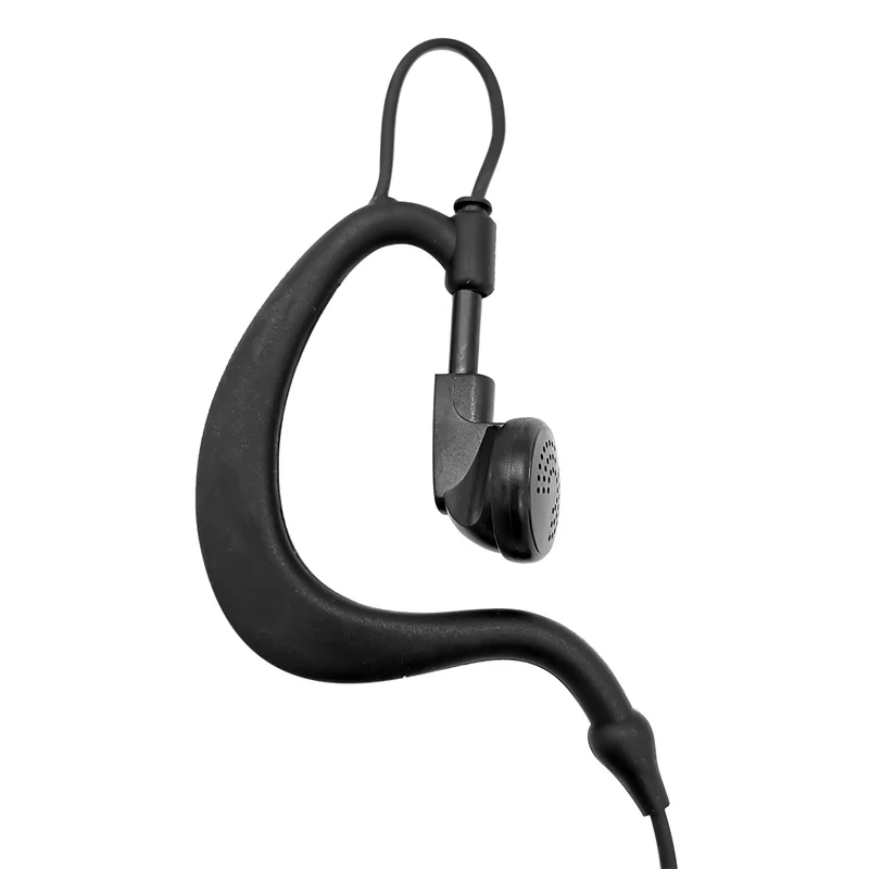 G Shape Walkie Talkie Earpiece, Headset with Two PTT Mic, Apply to Motorola 2 Way Radio