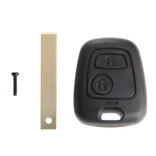 2 Buttons Replacement Key Shell Uncut Blade Car Remote Blank Key Fob Case Covers For Peugeot 107 207 307 407 607 1007 C2