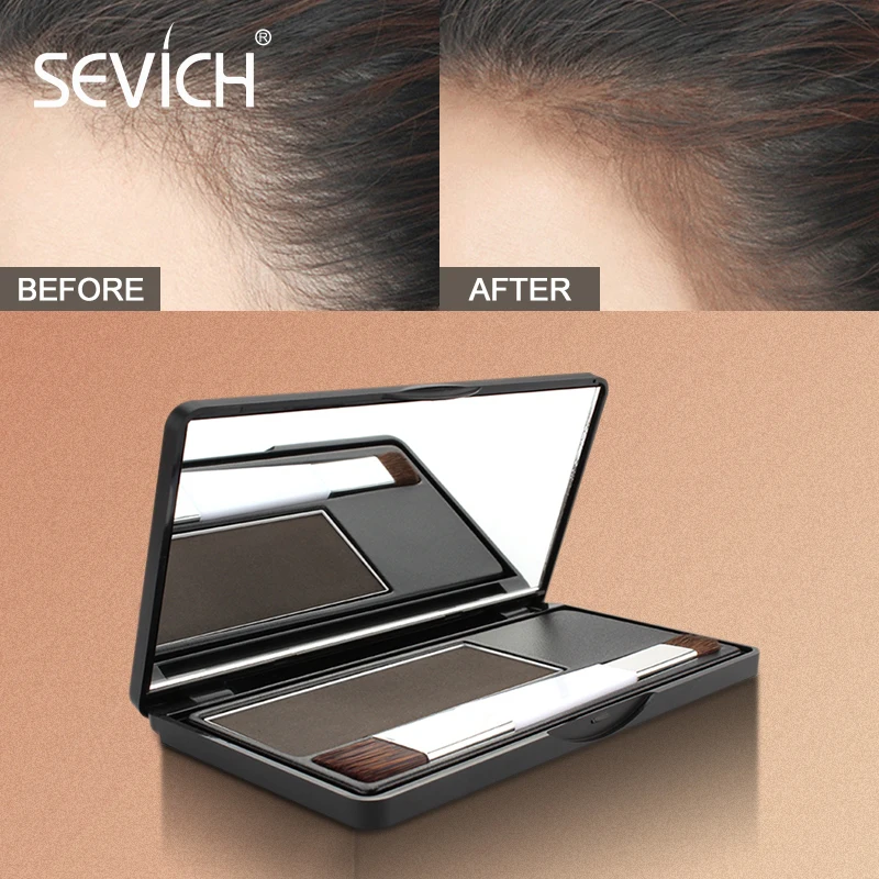 Hair Building Powder 8g Hair Shadow Powder Hair Root Touch-Up Hairline Modified Trimming Natural Cover Grey Beauty Eyebrow Powder With Brush