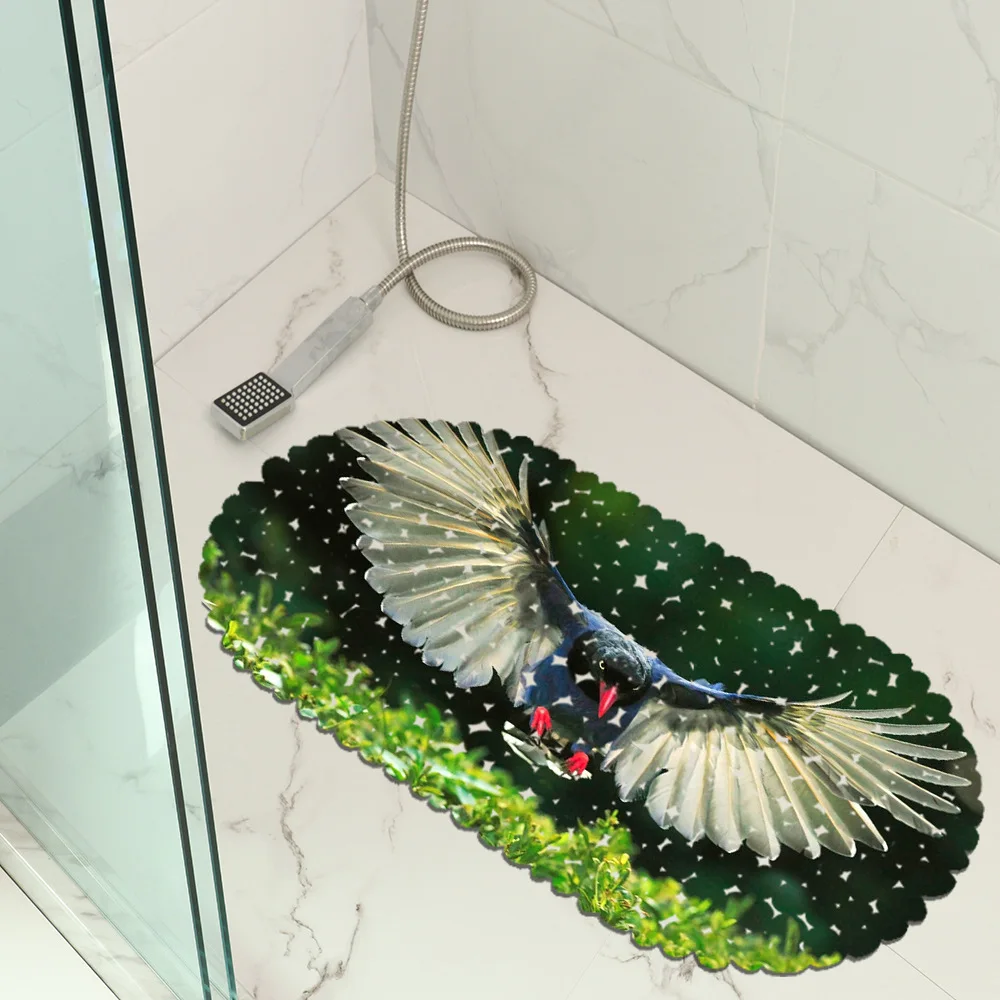 

Modern Bathroom Mats Anti Slip Mat for Bathroom PVC Printed Toilet Rug Bathroom Floor Shower Carpet Bath Decor Washroom Mat