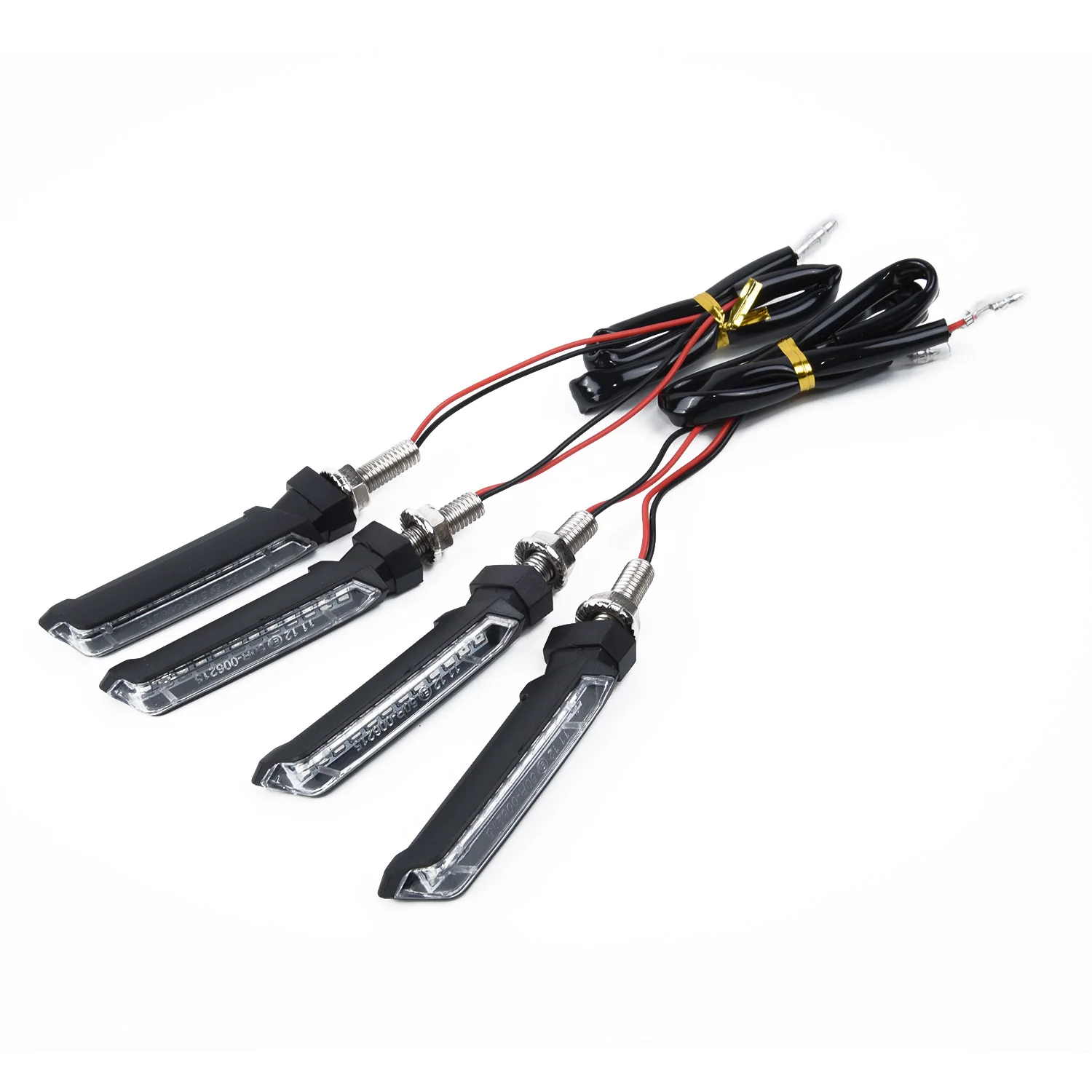 4pcs Motorcycles Bike LED Turn Signals Indicator Blinker Light Lamps Amber E-Mark Motorcycle Signal Lamp |