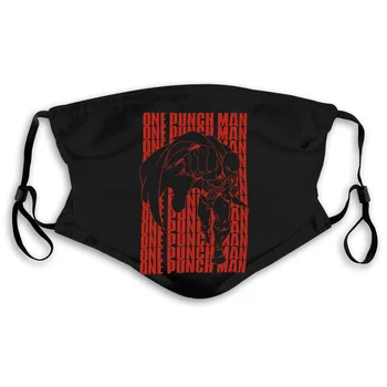 

Authentic ONE PUNCH MAN OPM Repeat Logo White NEW Print Man Mouth Mask Women's kid PM2.5