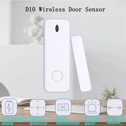 433MHz Mini Door Window Alarm Sensor Wireless Intelligent Door Sensor Security Alarm Host Accessories for Android&iOS APP Contro