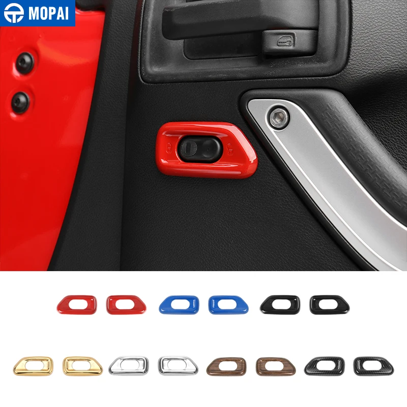 Декоративные наклейки на дверную ручку и переключатель для Jeep Wrangler JK 2010 2017|switch