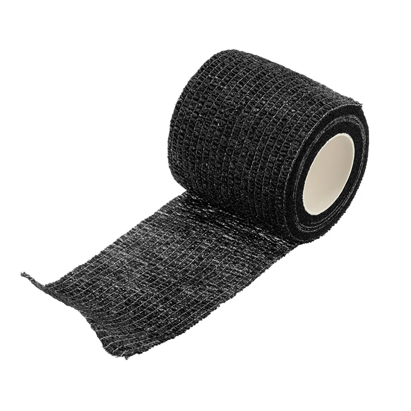 5 Pcs/lot Self-Adhesive Elastic Bandage Medical Health Care Treatment Gauze Tape Emergency Muscle Tape First Aid Tool 5cm*4.5m - Color: Black