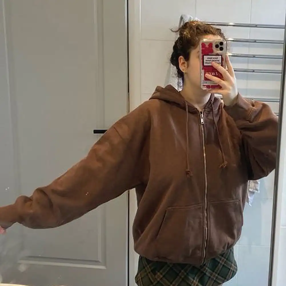 veste a capuche marron